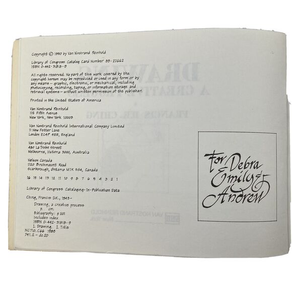 DRAWING A CREATIVE PROCESS Architectural Francis D. K. Ching Excellent Condition - Picture 2 of 4